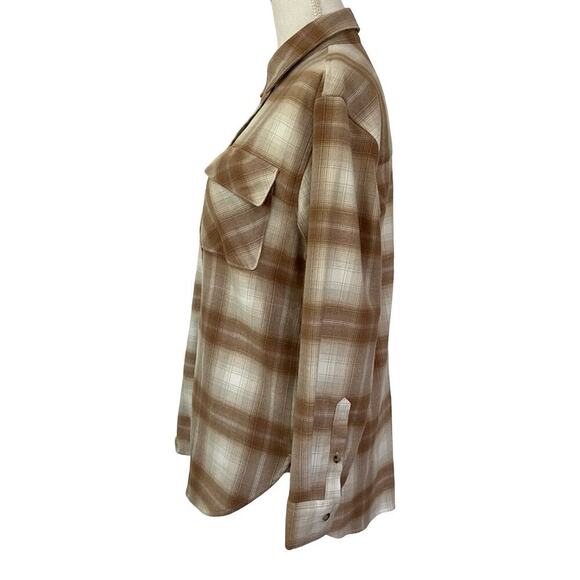 Abercrombie & Fitch Womens Plaid Oversized Flannel Shirt Size XS Pockets Country - Picture 3 of 10